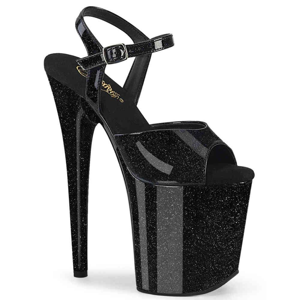 Pleaser - FLAMINGO809GP Sandale à bride à la cheville, Pole dance chaussures - Noir Product image